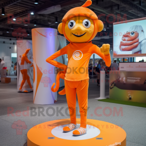 Orange akrobat maskot...