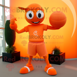 Oranje acrobaat mascotte...