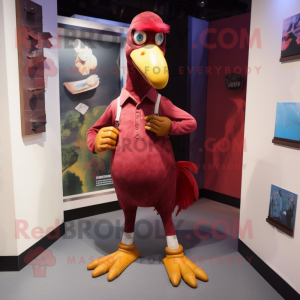 Maroon Dodo Bird mascota...