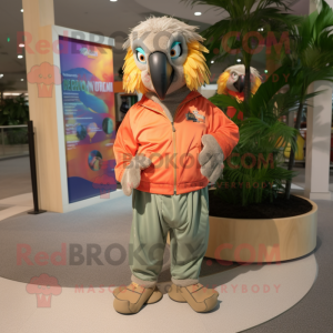 Tan Macaw maskot kostym...