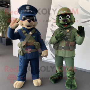 Green Navy Seal mascotte...