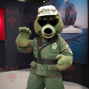 Green Navy Seal mascotte...