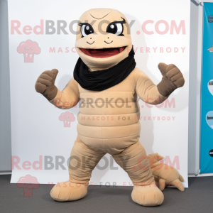 Tan Hydra maskot kostume...