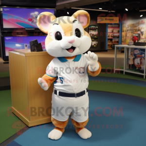 Cream Dormouse maskot drakt...