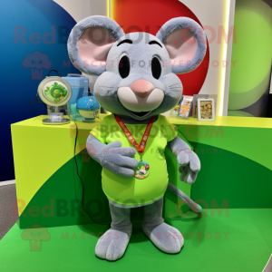 Lime Green Mouse mascotte...