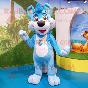 Sky Blue Dingo maskot...