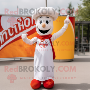 White Currywurst mascotte...