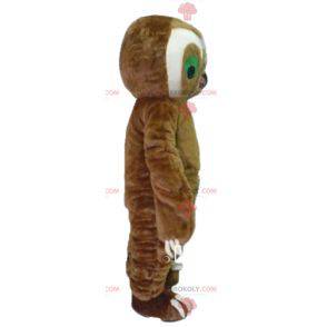 Mascot perezoso gigante marrón y blanco - Redbrokoly.com