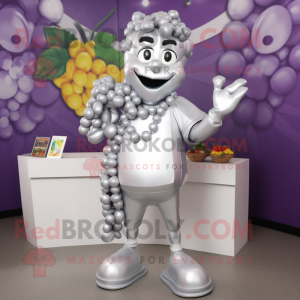 Silver Grape maskot kostym...