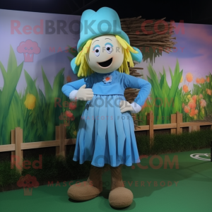 Cyan Scarecrow maskot...