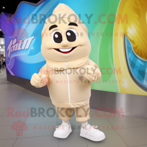 Beige Ice Cream mascotte...