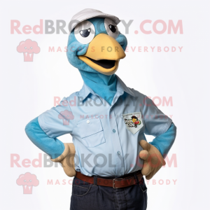 Himmelblå Dodo Bird maskot...