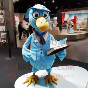 Himmelblå Dodo Bird maskot...