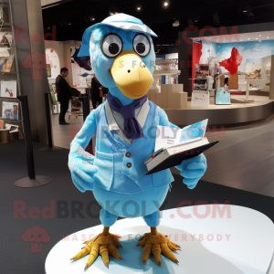Himmelsblå Dodo Bird maskot...