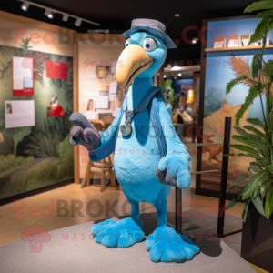 Sky Blue Dodo Bird mascotte...