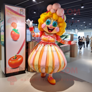 Peach Clown maskot drakt...