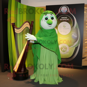 Limegrønn Celtic Harpe...
