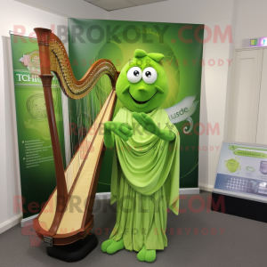 Lime Green Celtic Harp...