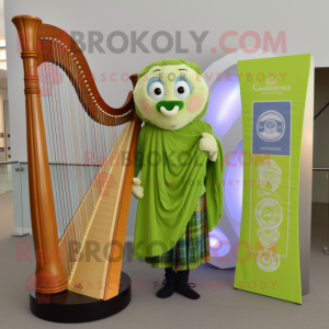 Limegrønn Celtic Harpe...
