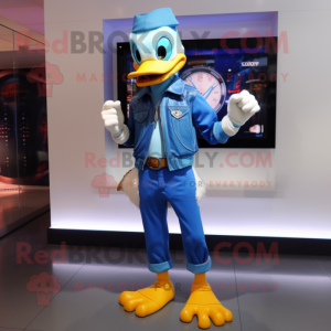 Blue Duck maskot kostyme...
