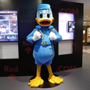 Blue Duck mascotte kostuum...