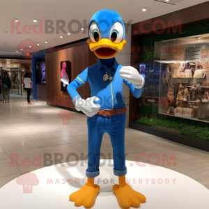 Blue Duck mascotte kostuum...