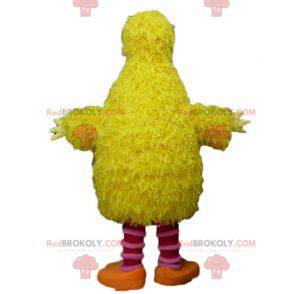 Mascote pássaro amarelo e rosa muito macio engraçado e peludo -