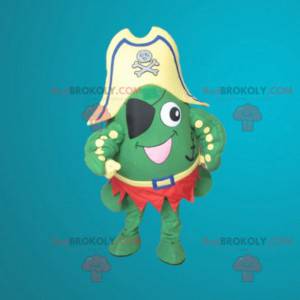 Mascotte rana verde vestita da pirata - Redbrokoly.com