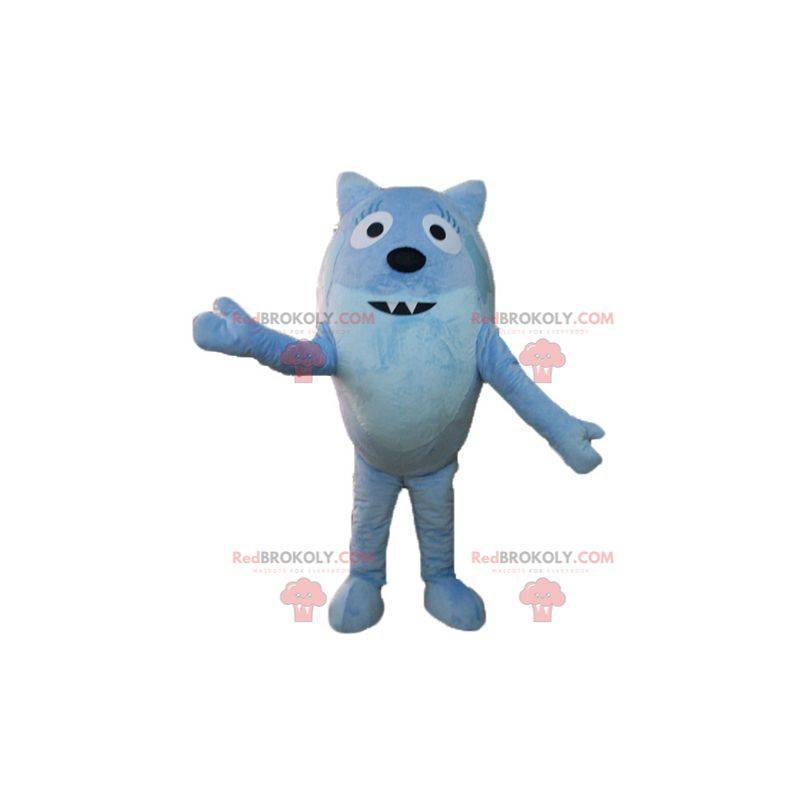 All round and cute blue animal fox mascot - Redbrokoly.com All round and cute blue animal fox mascot - Redbrokoly.com