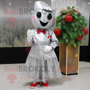 Sølvkirsebær maskot kostume...