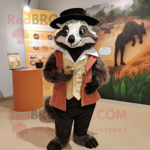 Peach Badger maskot kostume...