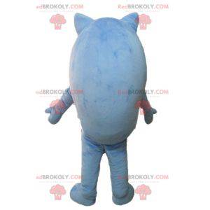 Rundum und niedliches blaues Tierfuchsmaskottchen -