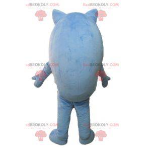 Rundum und niedliches blaues Tierfuchsmaskottchen -