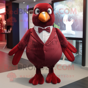 Maroon Dove maskot drakt...