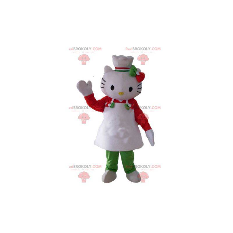 Hello Kitty Maskottchen mit Schürze und Kochmütze -