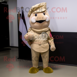 Beige Soldier maskot...