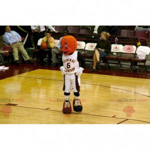 Mascotte de ballon de basket en tenue de sport - Redbrokoly.com