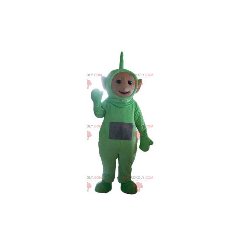 Dipsy mascota los famosos Teletubbies verdes de dibujos