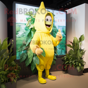 Gul bønnestilk maskot...