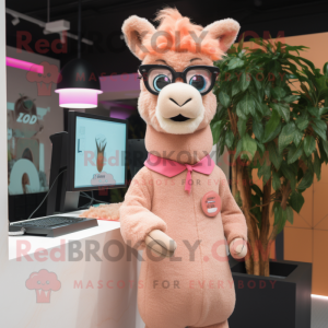 Peach Llama mascotte...