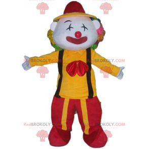 Clown-Maskottchen im roten und gelben Outfit - Redbrokoly.com