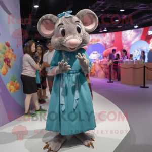 nan Rat mascot costume character dressed with a Maxi Skirt and Watches