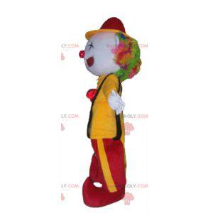 Mascotte de clown en tenue rouge et jaune - Redbrokoly.com