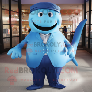 Blue Blue Whale maskot...