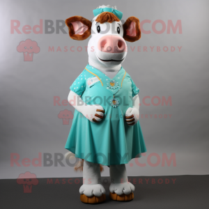 Turkis Guernsey Cow maskot...