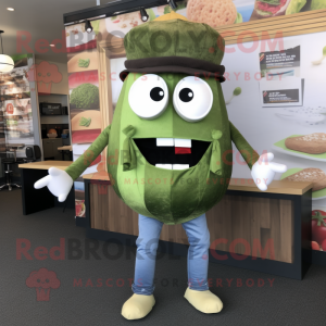 Olive Burgers maskot kostym...