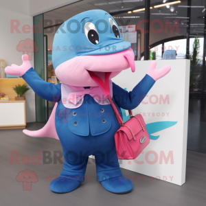 Pink Blue Whale mascotte...