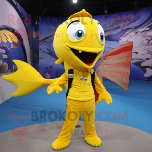 Geel Barracuda mascotte...