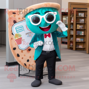 Teal Pizza Slice mascotte...