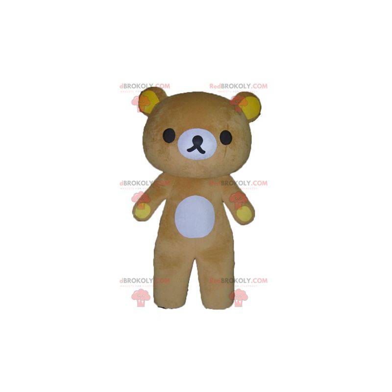Big yellow and white teddy bear mascot - Redbrokoly.com